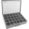 Bsc Preferred Hex Head Screw Assortment Inch Sizes 910 Pieces Zinc Yellow-Chromate Plated Steel 91350A317